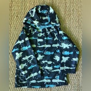 Hatley kid’s rain jacket, deep sea creature pattern, 6